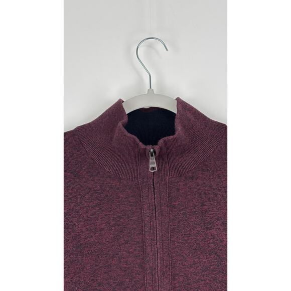 Banana Republic Mens Quarter Zip Luxe Sweater Pullover Size Large Purple New - Picture 3 of 7